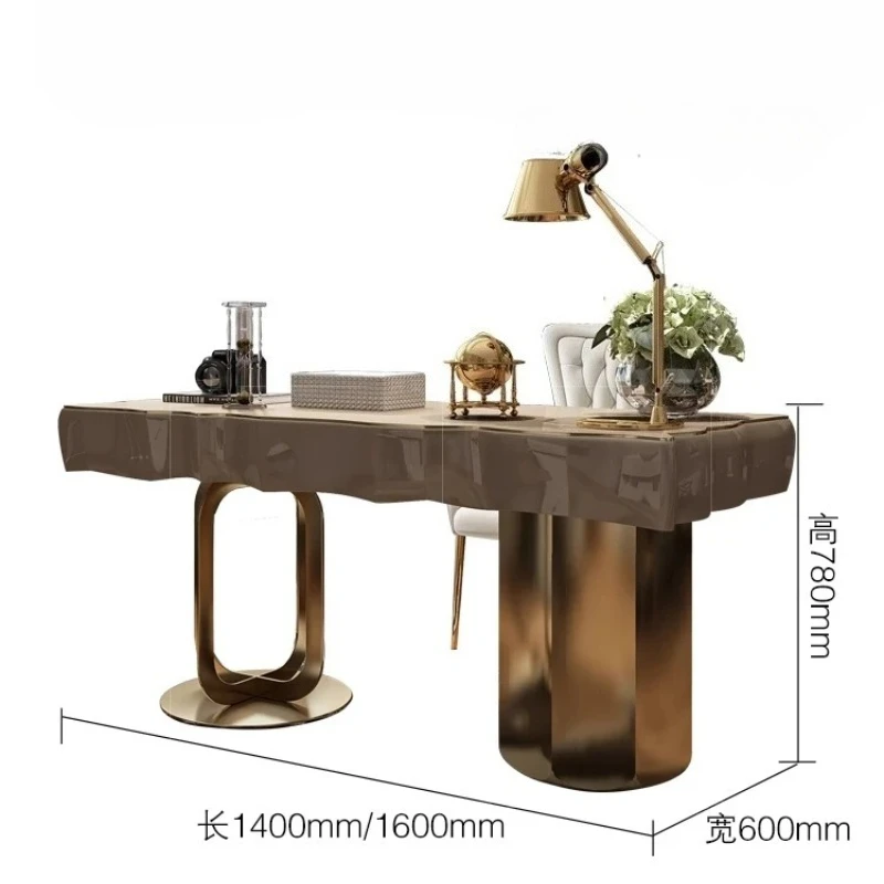 Postmodern desk and chair simple  desk writing desk paint study bedroom stainless steel computer