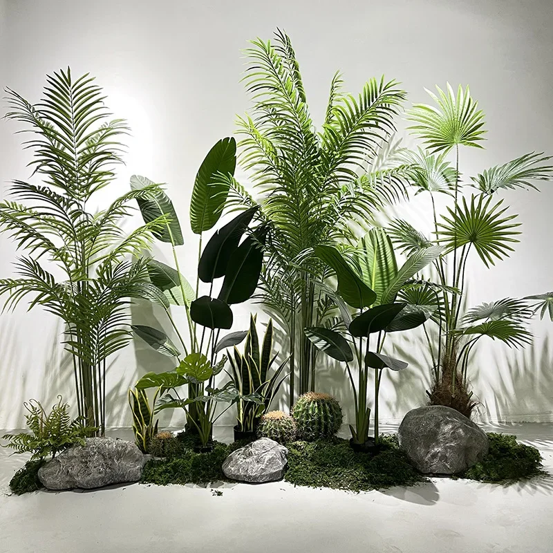 

Indoor large-scale simulated plant fake potted plant landscaping shopping mall window restaurant corner lobby fake tree