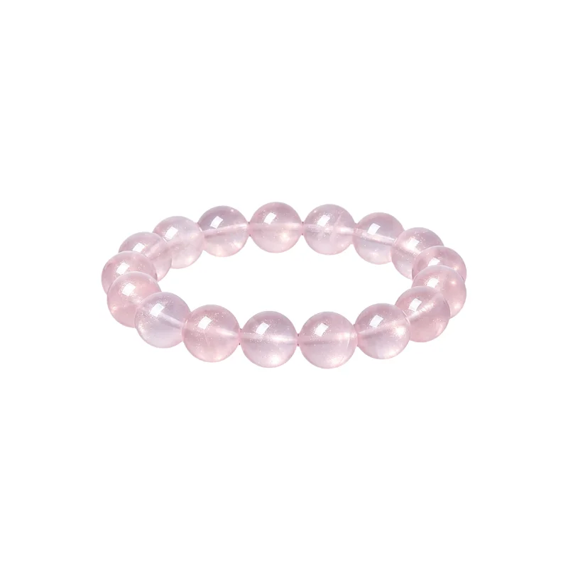 Natural Star Rose Quartz Bracelet – Handmade Divine Love Crystal Jewelry for Emotional Healing & Self-Love Gift | LithicGems