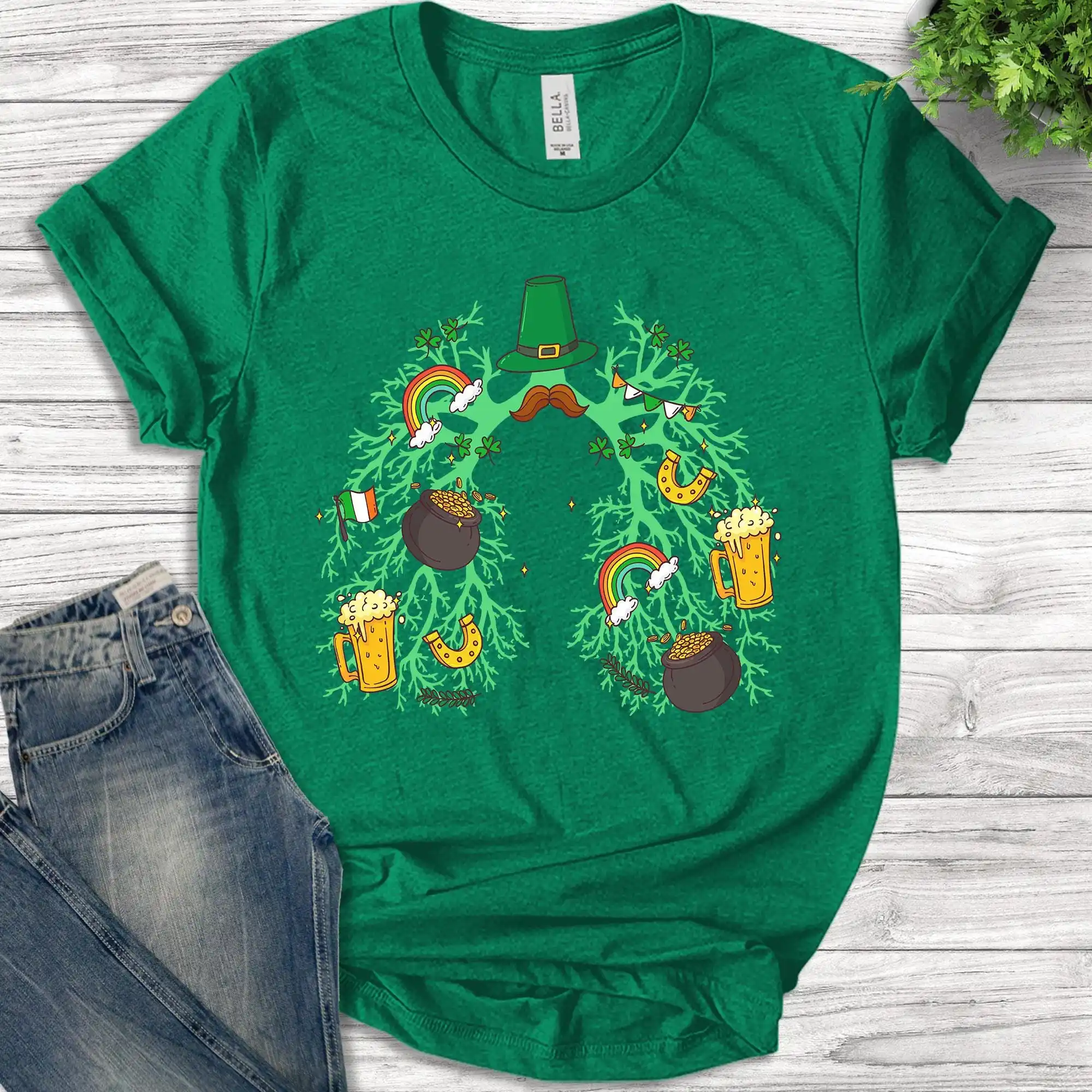 

Футболка St Patricks Respiratory Therapis Lucky Therapy Day RT Lung O 31012324