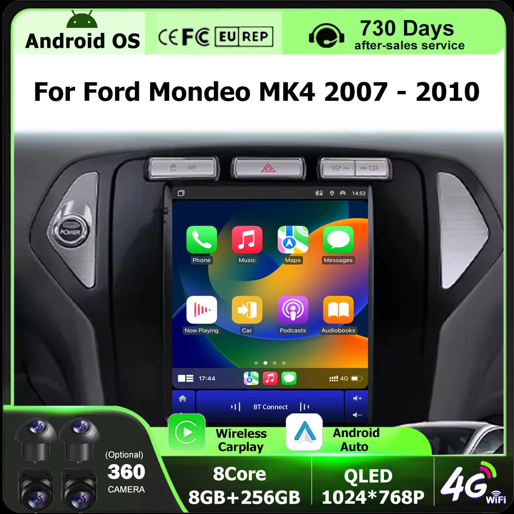 

Android 16 Auto 9.7" For Ford Mondeo MK4 2007-2010 Car Radio Multimedia Player Stereo GPS Navigation Wireless Carplay Head Unit
