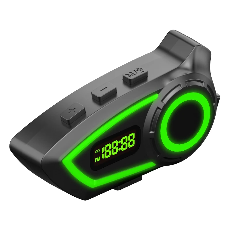 

Y100 Мотоциклетная Bluetooth 6.0 Гарнитура для шлема с окружающим освещением IP65 Водонепроницаемые мото наушники Беспроводной MP3-плеер