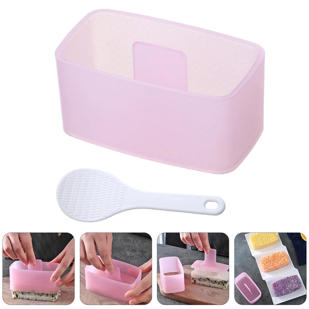 

Rice Ball Mold Sushi Maker Pink PP Food Grade Plastic Easy DIY Kitchen Tool Rice Spoon Included Perfect for Home