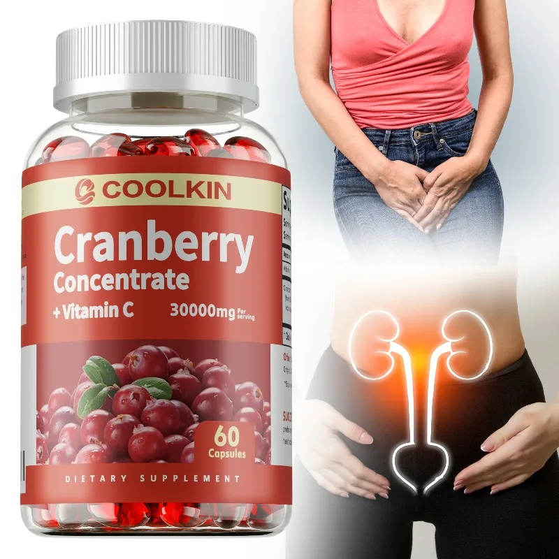 

Cranberry Capsules - Supports Prostate, Urinary Tract Health, Promotes Metabolism, Improves Immunity, Antioxidant Protection
