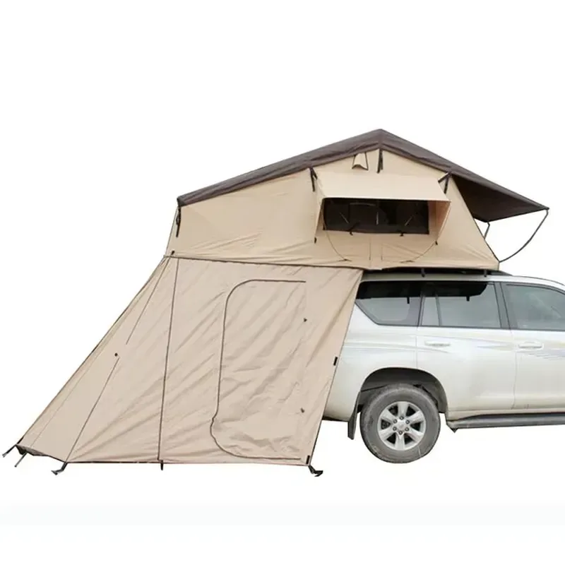 Big Black Coated Family Camping Tent Automatic Waterproof