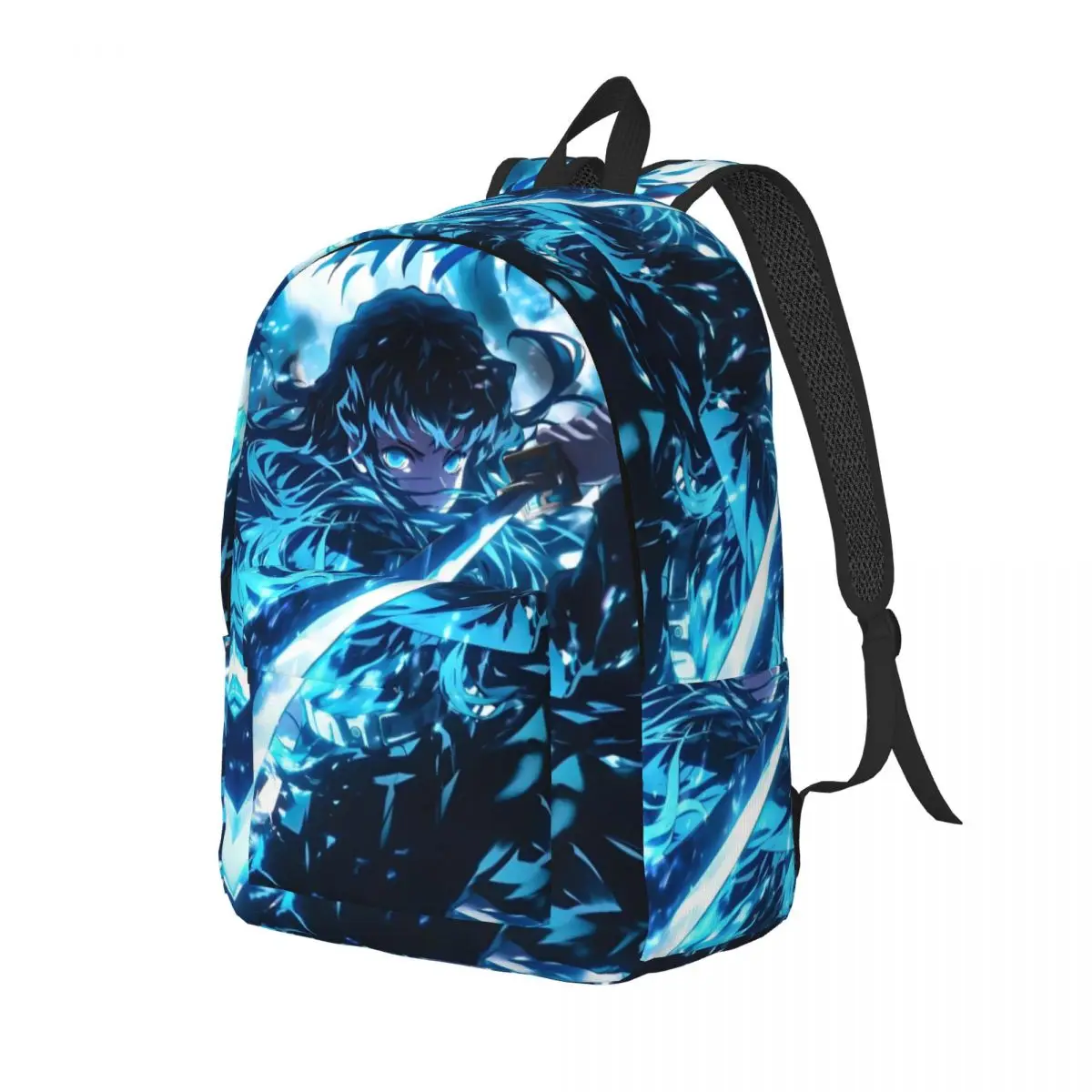 Mist Hashira Muichiro Tokito 배낭 남성용 여성용 멋진 학생 작업 데이 팟 애니메이션 악마 슬레이어 노트북 숄더백 야외