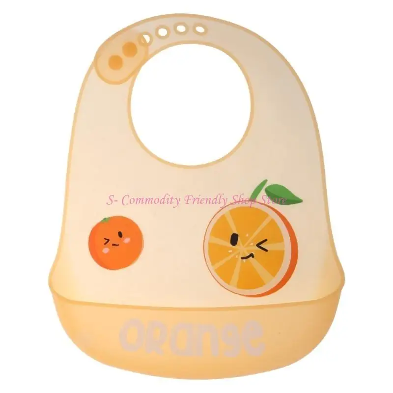 مريلة طعام للأطفال 85AE مريلة لتناول الطعام للأطفال مريلة للطعام من السيليكون مريلة قابلة لإعادة الاستخدام بلون ناعم للأطفال