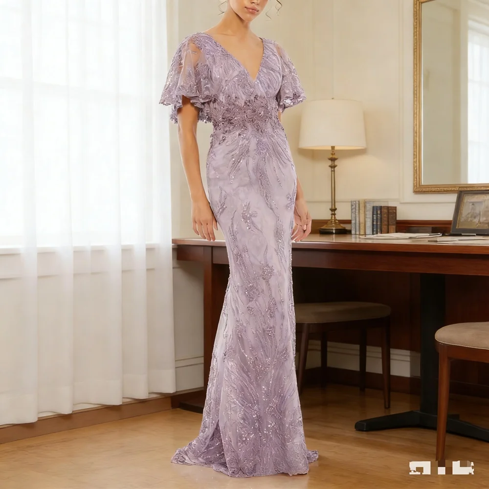 

Customized Sparkle Purple Long Evening Dresses for Special Occasions Floor-Length Mermaid Women Prom Party Gala Gowns 2026