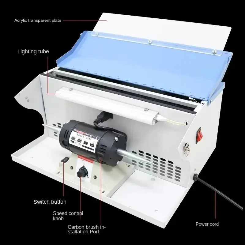 110V/220V 800W Polishing Machine With Dust Collector Polishing Grinding Motor Bench Grinder Polisher Jewelry Polisher Machine