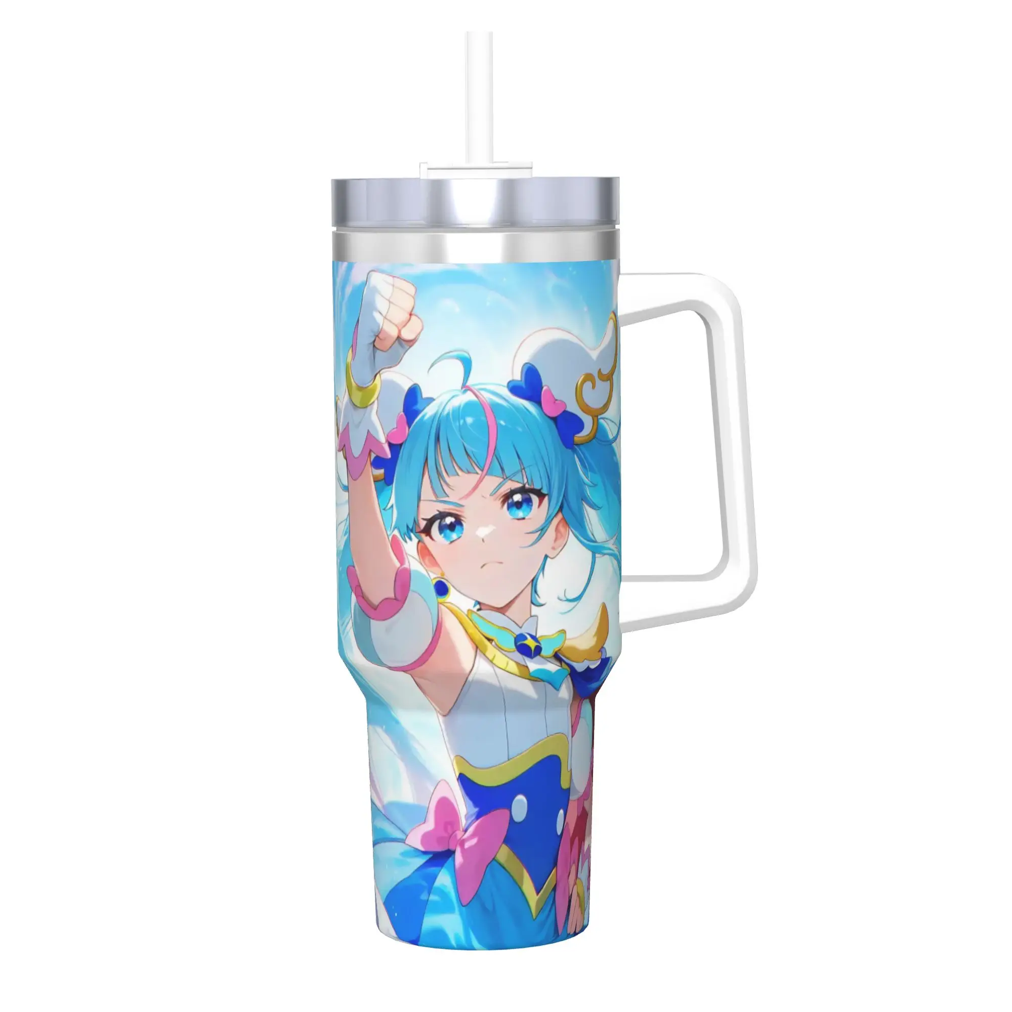 Soaring Sky Pretty Cure Tumbler 40oz Stainless Steel Double Wall Vacuum Insulated  Tumblers Cup With Straw