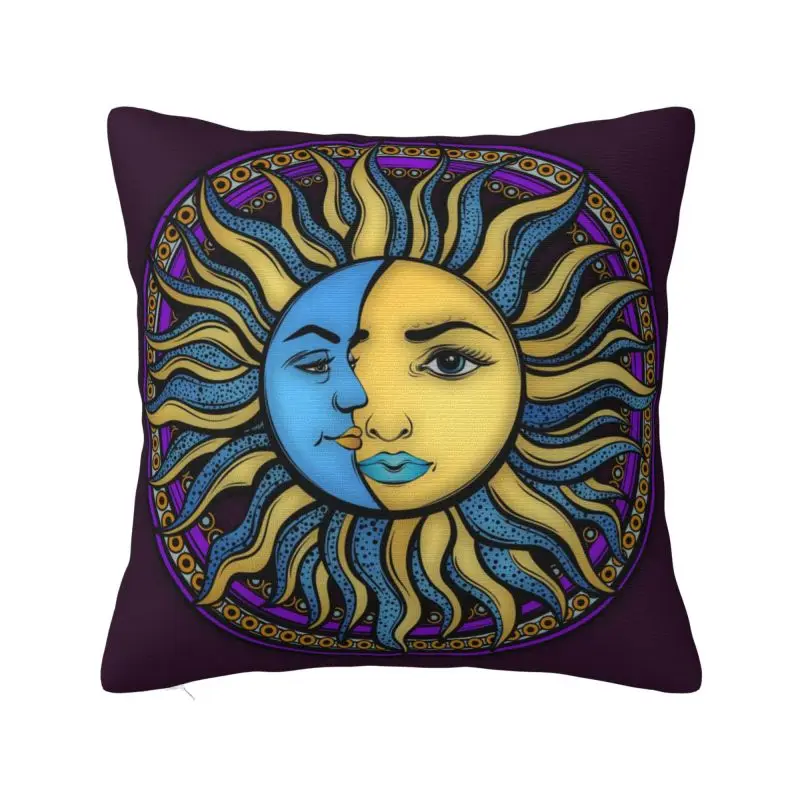 Custom Sun And Moon Hippie Nordic Throw Pillow Cover Sofa Cushion