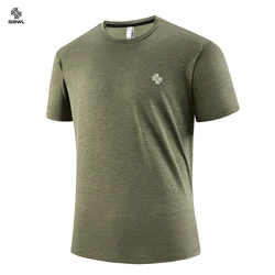 SBWL Fashion football style men's outdoor running fitness loose short sleeve T-shirt Breathable quick drying casual Gym Tops