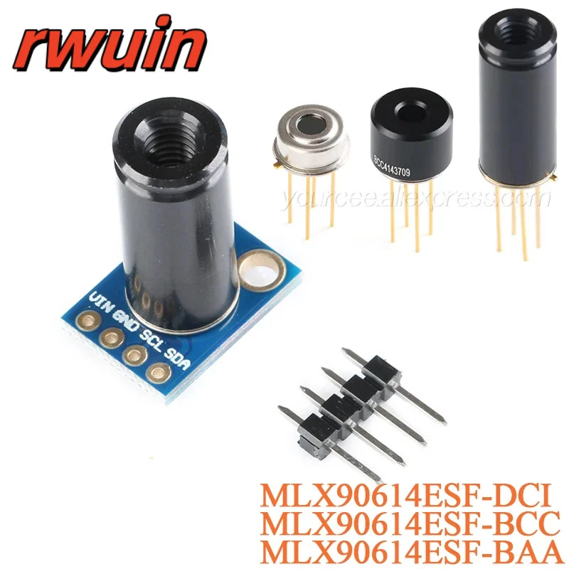 

GY-906 MLX90614 Высокоточный бесконтактный датчик измерения температуры MLX90614ESF-BAA MLX90614ESF-BCC MLX90614ESF-DCI