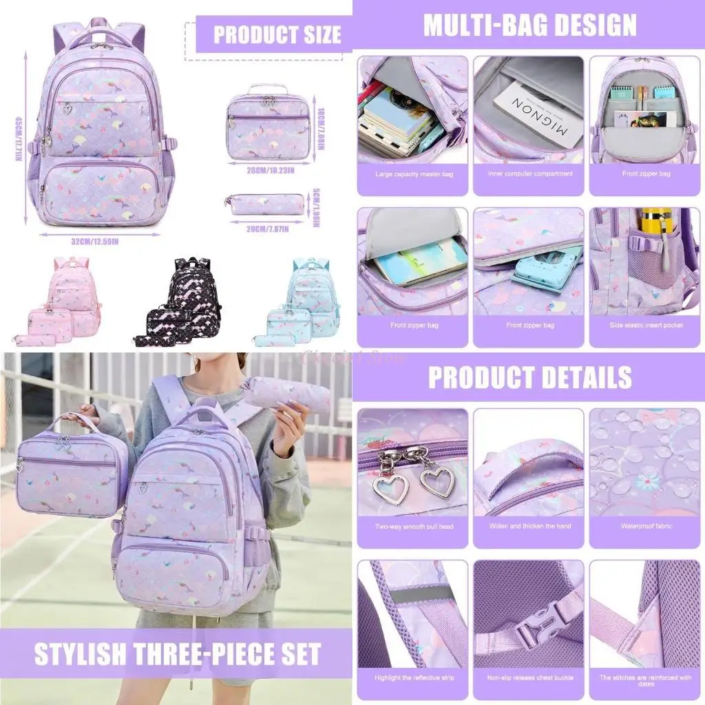 

Y1UB 3PCS Уникальная школьная сумка и карандаш для карандаша для лечения