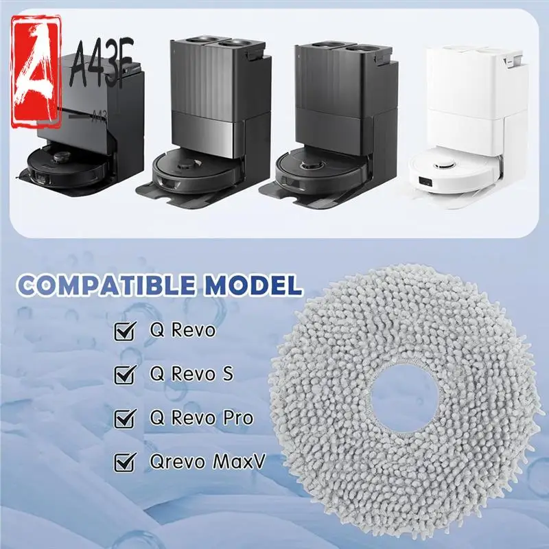 

A43F-For Roborock Q Revo/Qrevo Pro/Qrevo S/Qrevo Curv/Qrevo Maxv Robot Vacuum Cleaner Microfibre Mop Cloth
