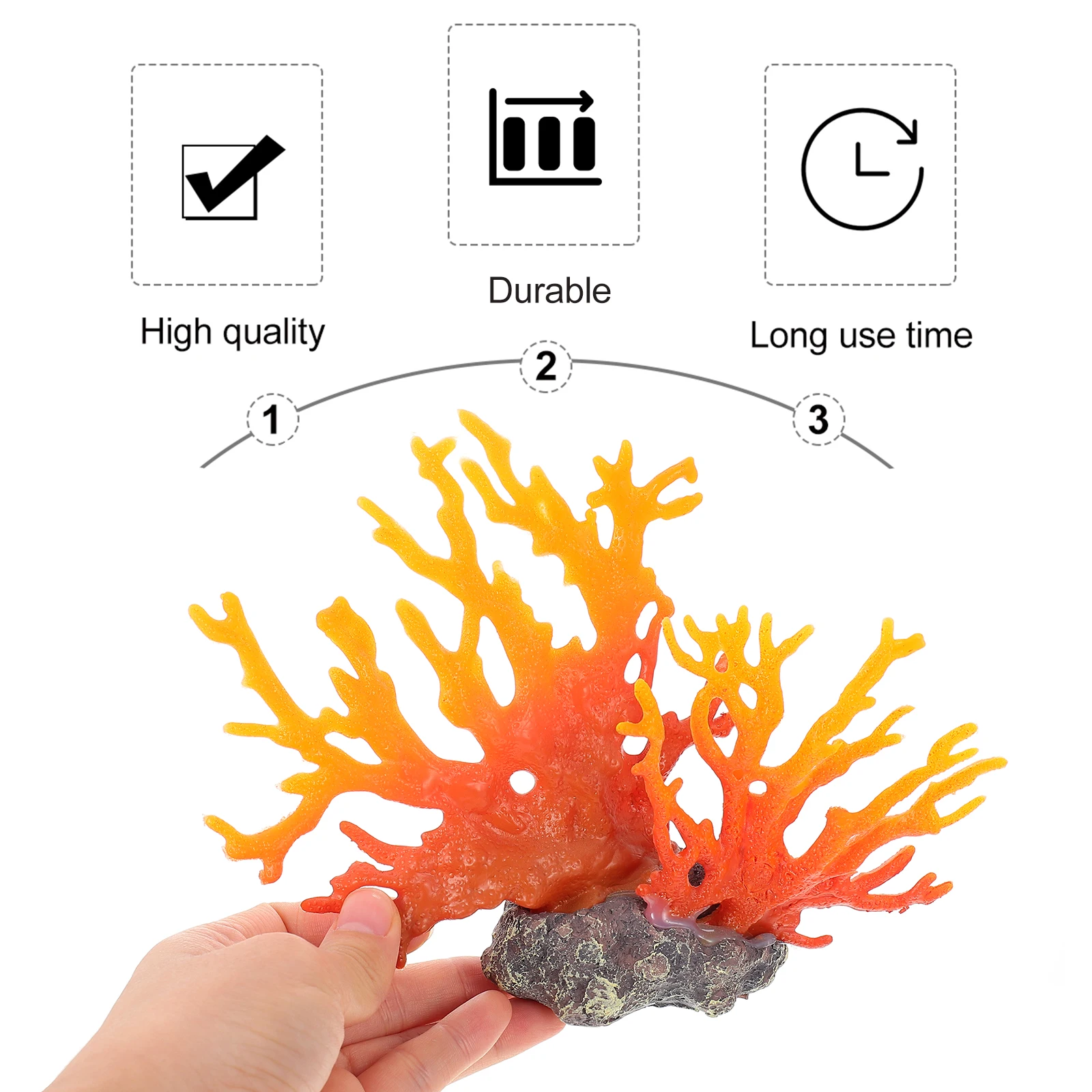 

Fish Tank Coral Tree Ornaments Aquarium Decor Decorations Simulation Orange Fake Corals Landscape