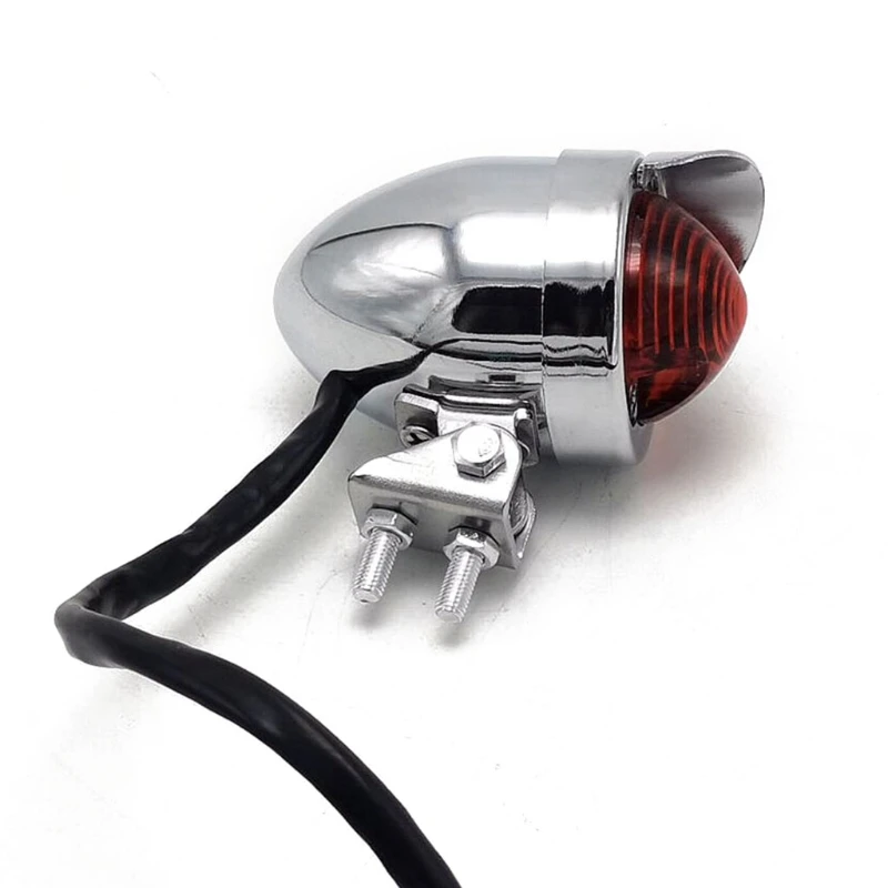 1 Piece Motorcycle Tail Brake Stop Light Black and Silver 2 Colors to Choose