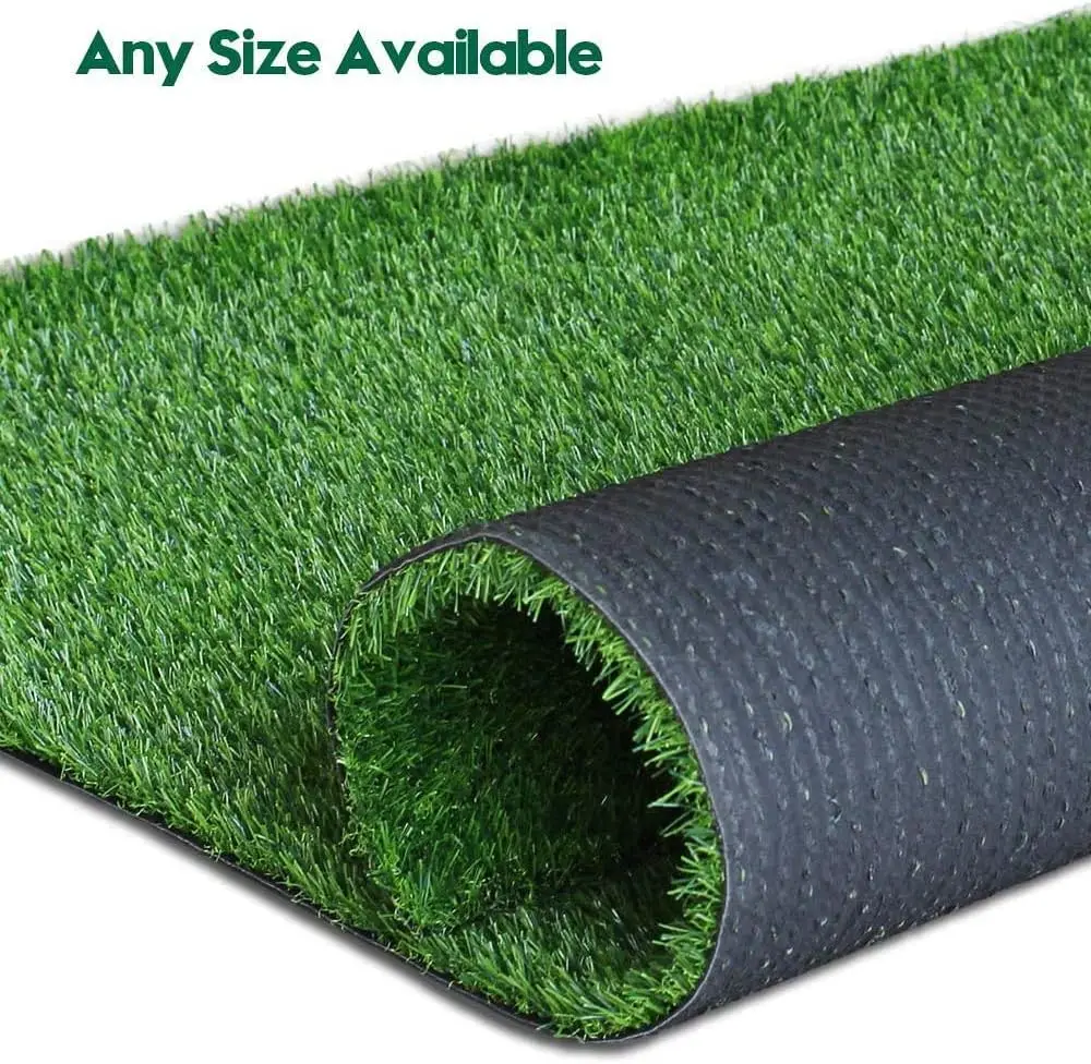 Artificial Grass Turf Indoor/Outdoor Rug Synthetic Lawn Grass Carpet, Multi-use Astroturf,Pets Dog Turf with Drain Holes. Lawn