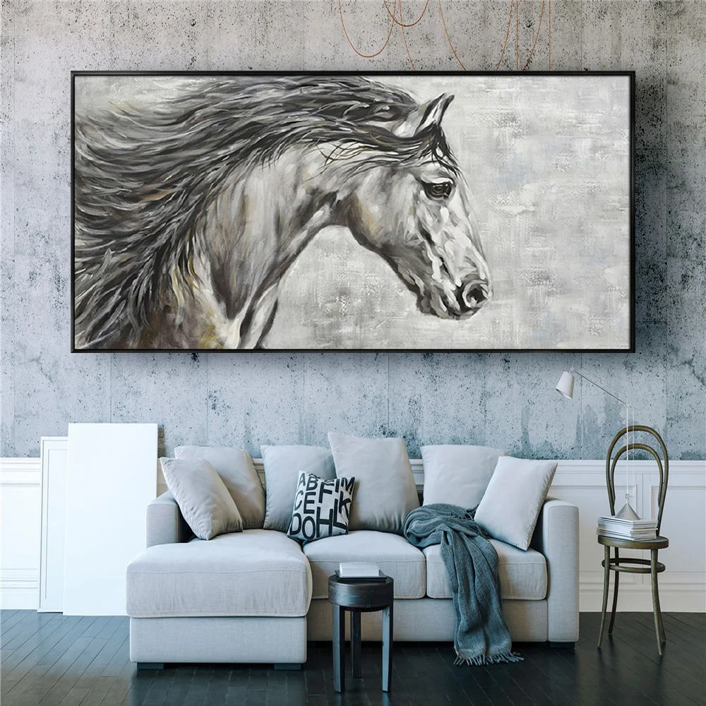100% Handmade Horse Portrait Drawing Reproduction Gustav Klimt Oil Painting On Canvas Wall Art Famous Pciture For Home Decor