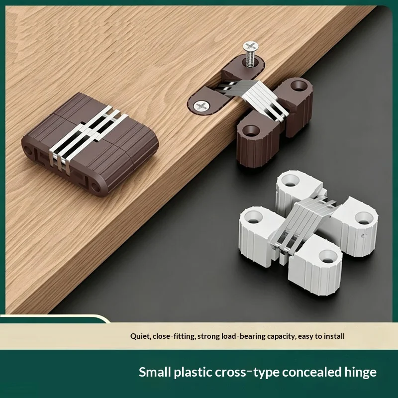 Modern Minimalist Invisible Mini Hinge for Storage Box Wardrobe Cabinet Dark Door Table - Small Size Concealed Pivot