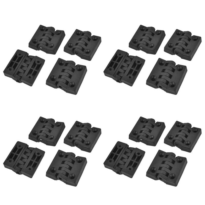 16 peças de dobradiças para portas de armário, feitas de plástico, reforçadas, 40 x 40 mm-AT30