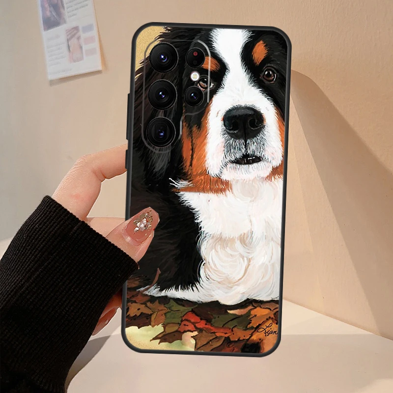Funny Bernese Mountain Dog Phone Case For Samsung Galaxy S26 Ultra S20 S21 S22 S23 S24 S25 Ultra S26 Plus S26 FE Soft Cover - view 4