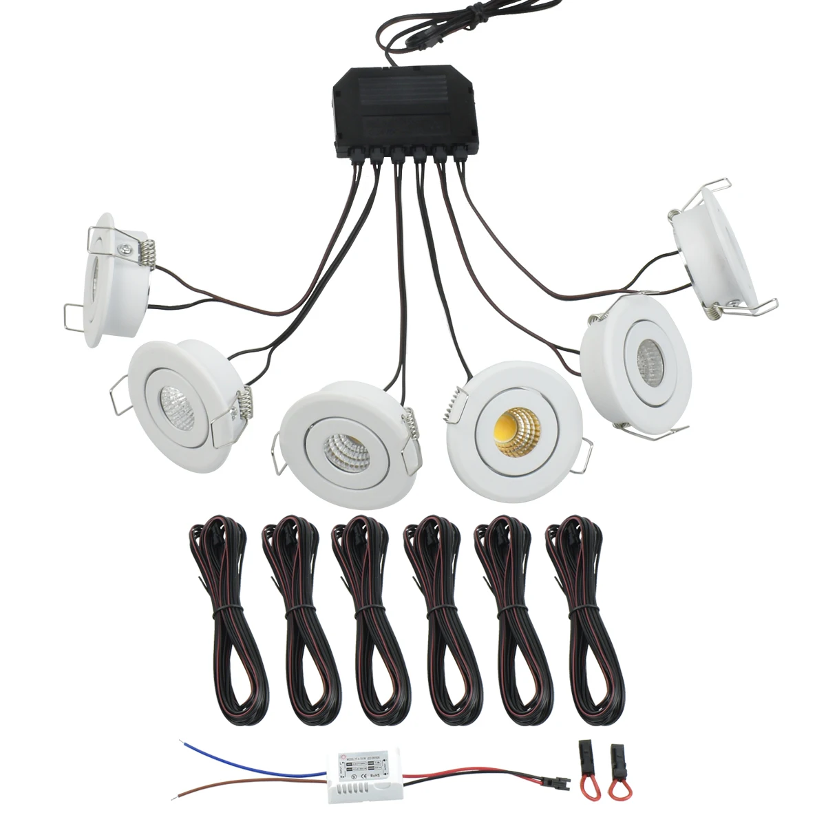 Mini Spot it 6pcs 3w Downlight Coupling Set for Carport Terrace Pergola Veranda Light LED Under Cabinet Light IP44