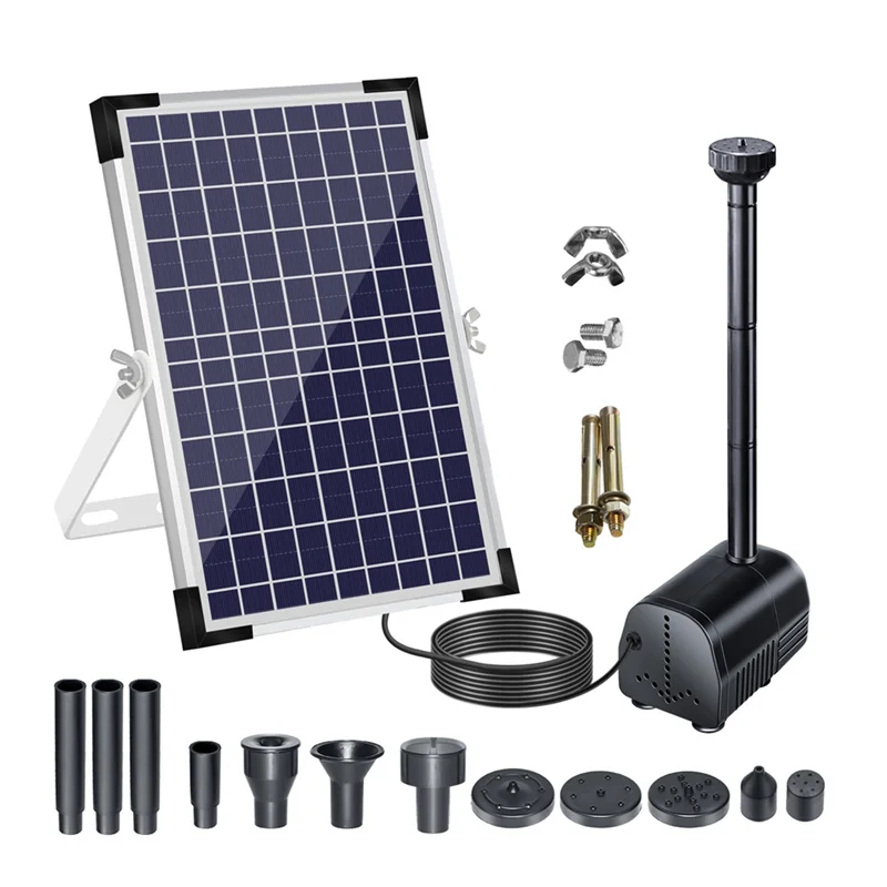 

A96K-Solar Fountain Set 18V High Power Solar Fountain Pool Oxygenation Bird Bath Fountain Water Pump