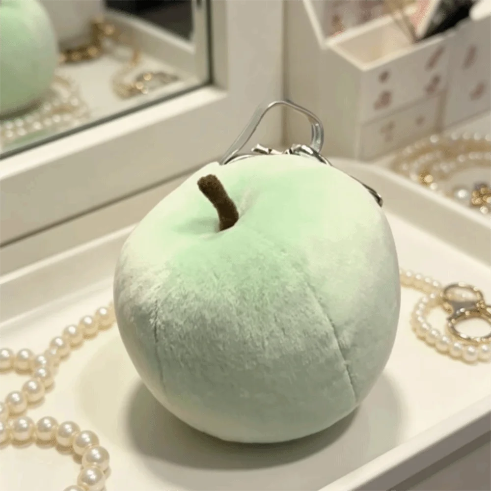 Cute Plush Plush Keychain Fruit Pattern Neutral Color Plush Fruit Pendant Simple Design Plush Pinch Pendant Reduce Pressure