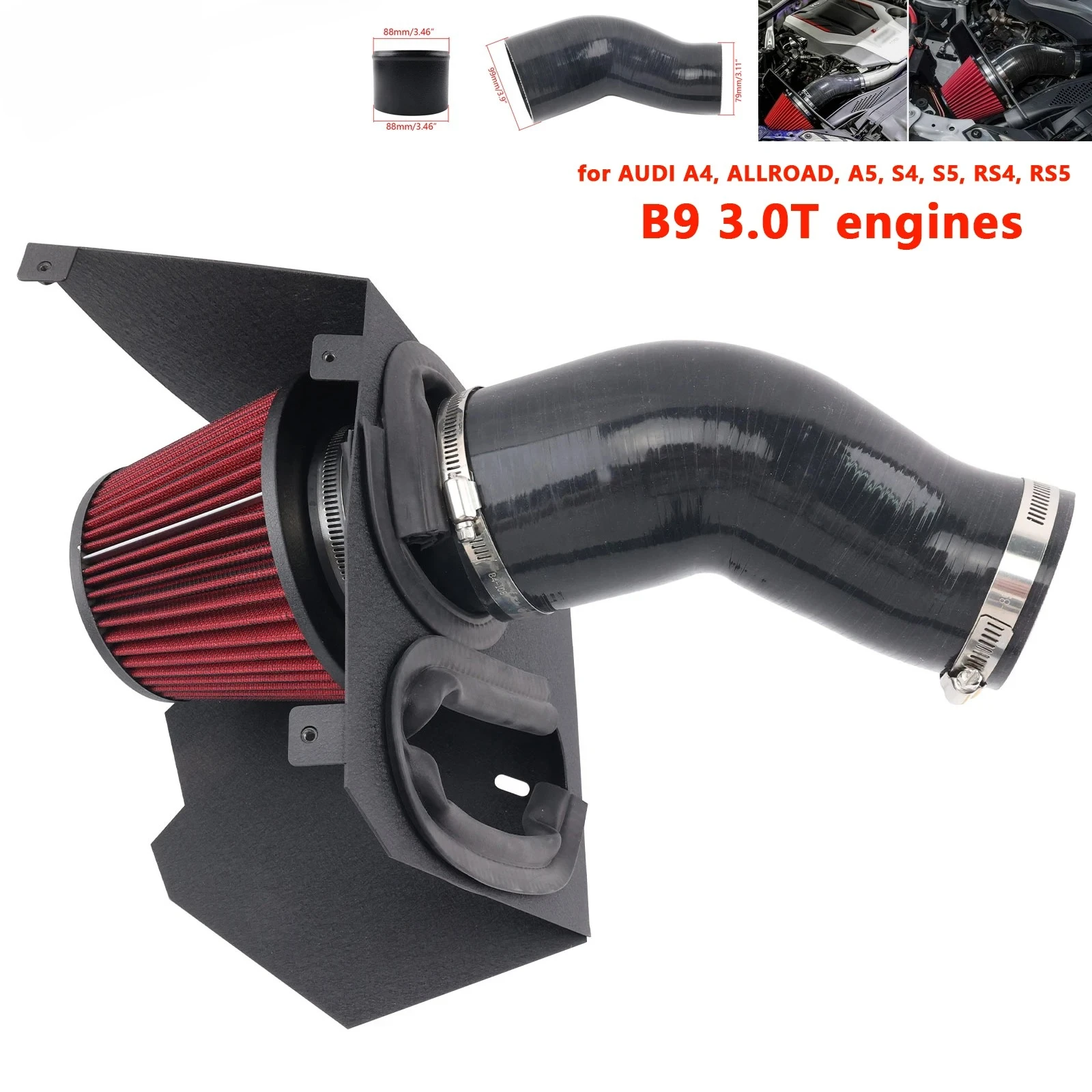 

Sistema de Admisión de Aire Frío de Alto Rendimiento para Audi S4 S5 B9 3.0T 2019+