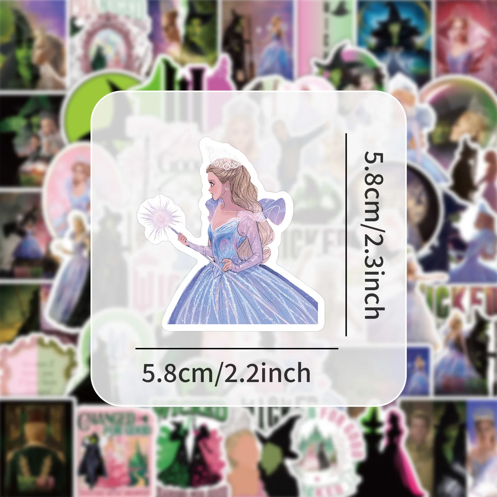 50PCS Wicked For Good Musical Movie Stickers Cartoon Graffiti Decals Creative DIY Water Cup Stationery Box Luggage Guitar Desk