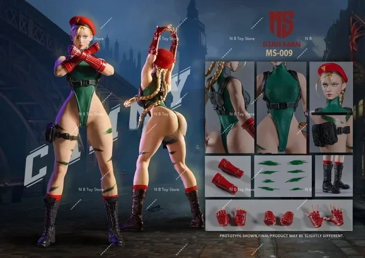 STAR MAN MS-009 1/6 Sammlerstück Muscle Girl Agent Cammy Soldat Hoher Kragen Body Design Bewegliche 12" Actionfigur Spielzeug