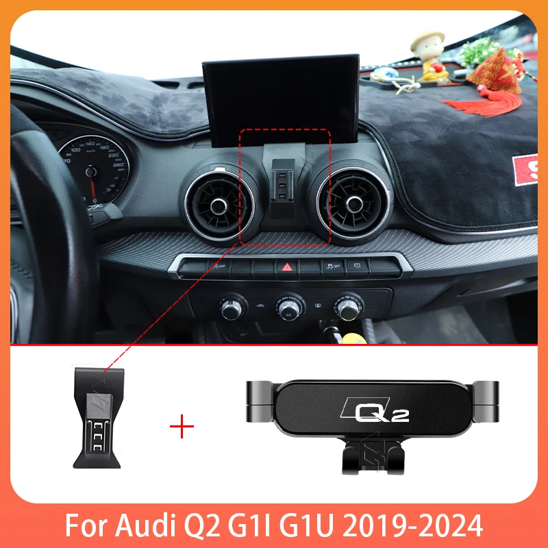 Phone Holde Car For Audi Q2 GA 2019 2020 2021 2022 2023 2024 Mobile Support Special Fixed Bracket GPS Base Mount Stand