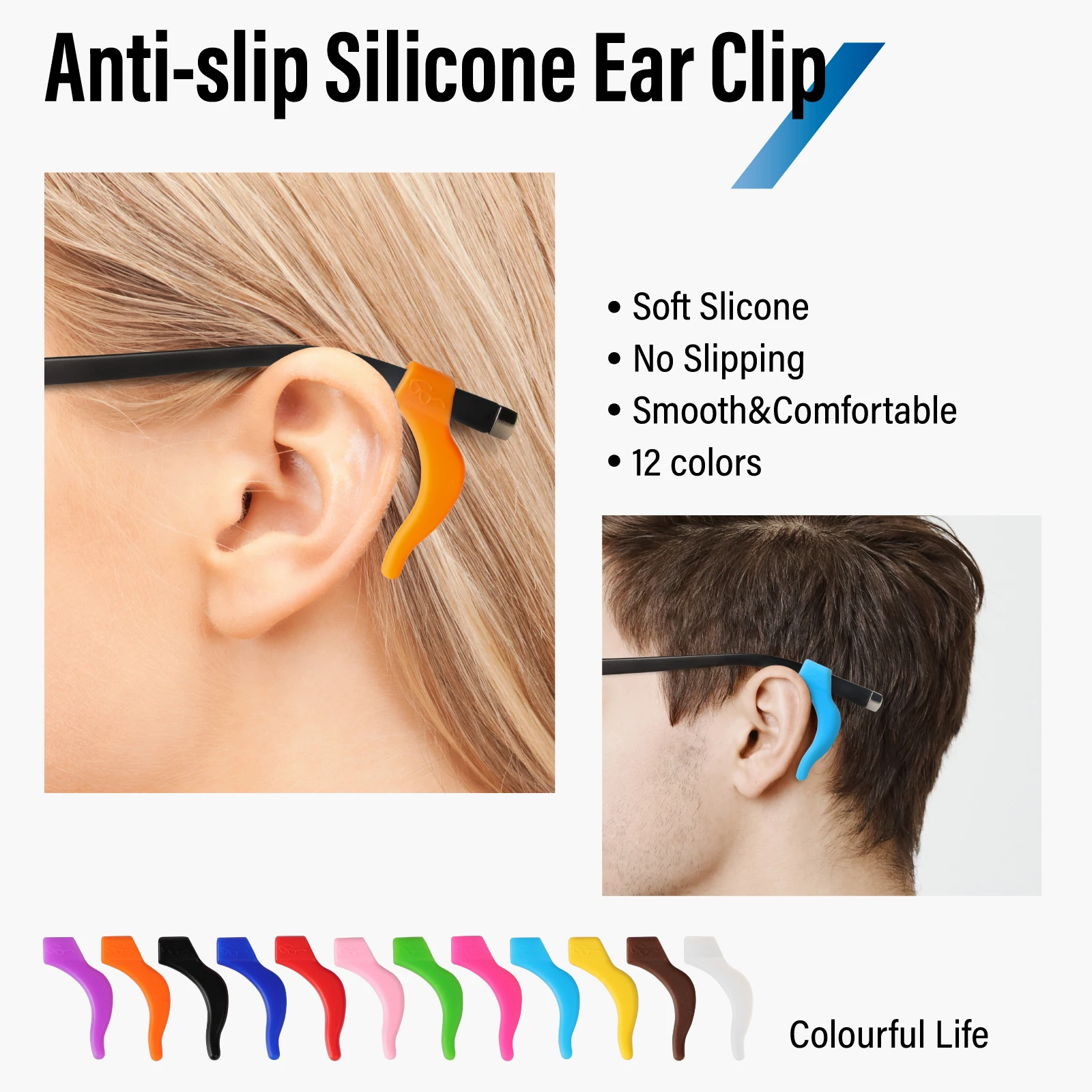 100 Pair Eyeglasses Ear Grips glasses anti-slip, comfortable Silicone elastic Eyewear temple tips sleeve retainer by dhotical