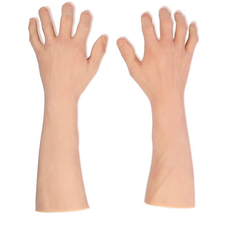

Cross-dressing old man gloves silicone skin realistic role-playing performance props