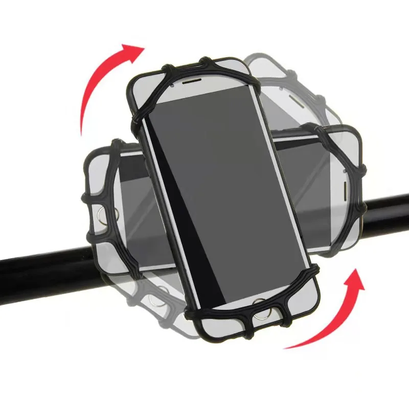 Soporte de teléfono de silicona para bicicleta, soporte anticaída para motocicleta, GPS móvil para IPhone 12, 13, LG, Huawei, Xiaomi 10, Redmi