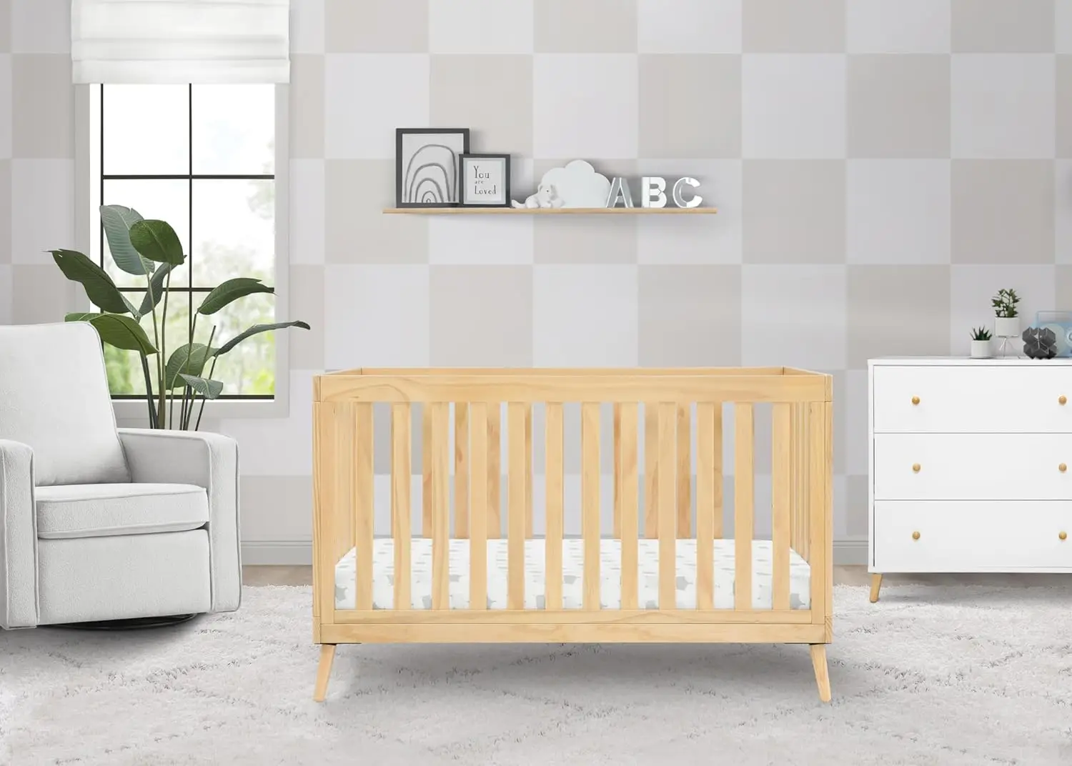 Children 4-in-1 Convertible Crib, Natural