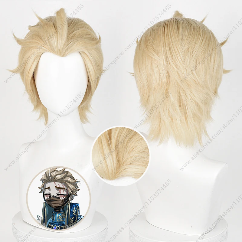 Hermit Alva Lorenz Cosplay-Perücke, 30 cm, kurz, gemischte Farben, hitzebeständiges Kunsthaar