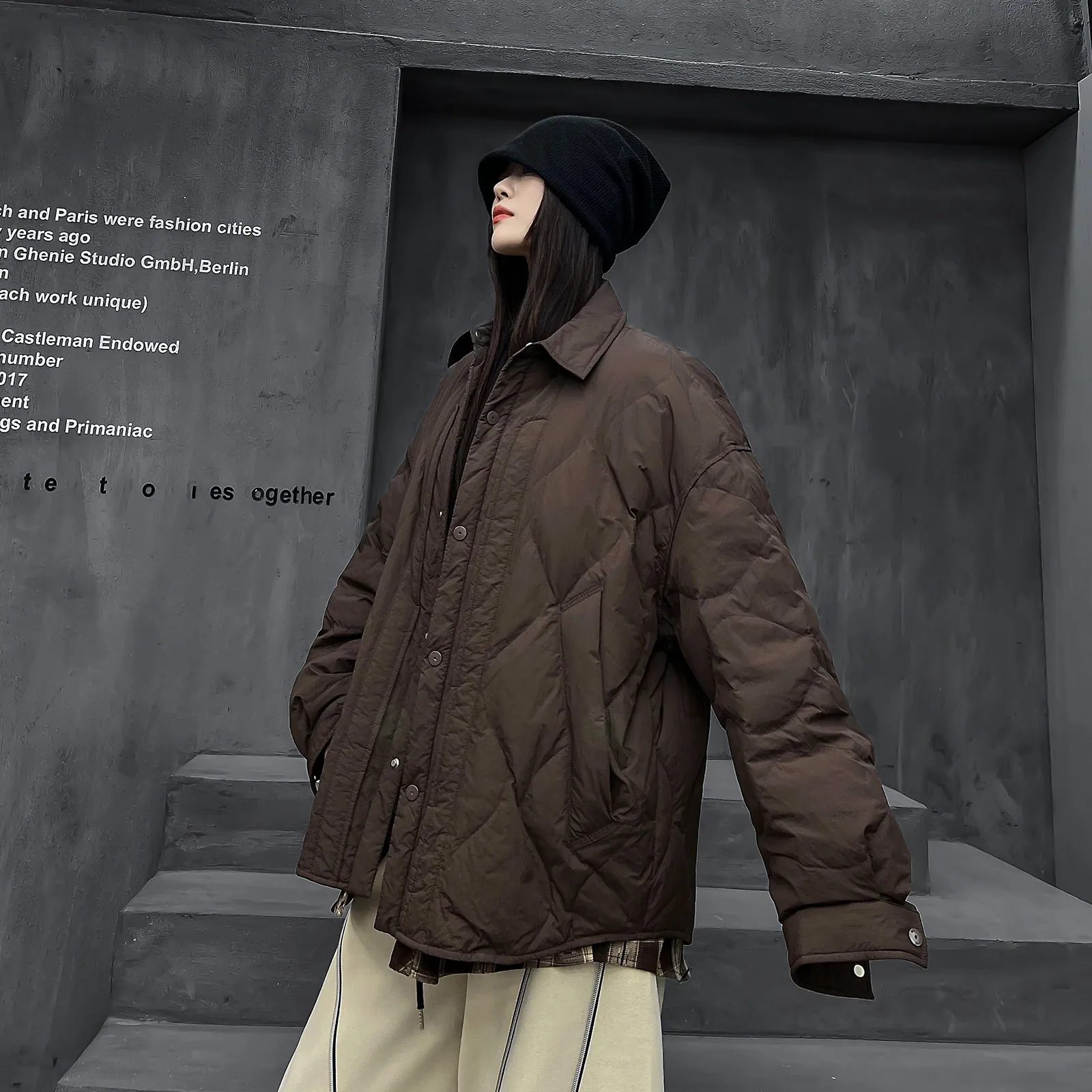 

Модная легкая женская стеганая куртка-пуховик из полиэстера, теплая, повседневная, укороченная, свободного кроя