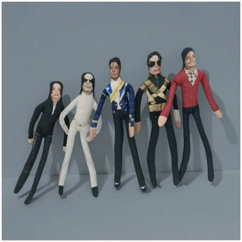 Michael Jackson Cosplay Prop Doll Plush Stuffed Figure Joint Mobile Room Decoration Abstract Design Ideal Gift for Fans