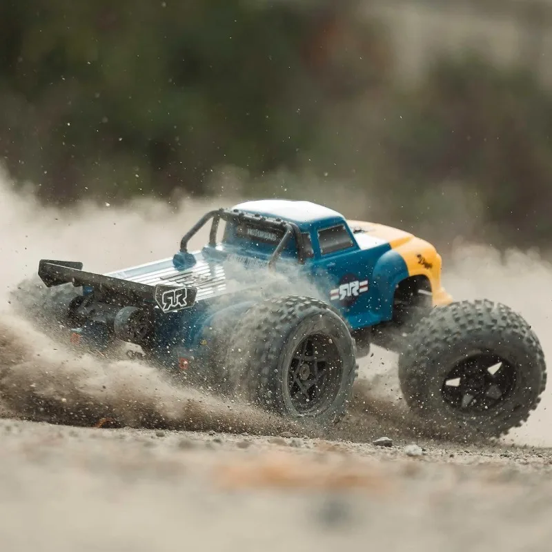 شاحنة RC 1/8 سيئة السمعة 4X4 6S BLX BRUSHLESS V6 Stunt Truck RTR (البطارية والشاحن غير متضمن)، (أزرق)، ARA8611V6T2 #3