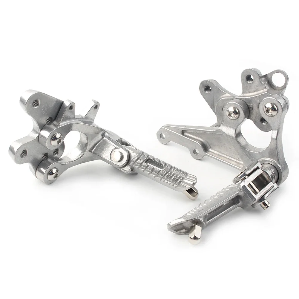 1Pair Motorcycle Aluminum Front Rider Foot Pegs Footrest Brackets For SUZUKI GSXR1000 GSX-R GSXR 1000 2009 2010 2011