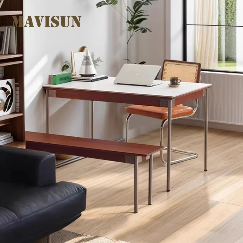 Bauhaus Style 76 CM Wooden Extendable Dining Table Suitable For Modern Homes Adjustable Length Wooden Dining Table Living Room
