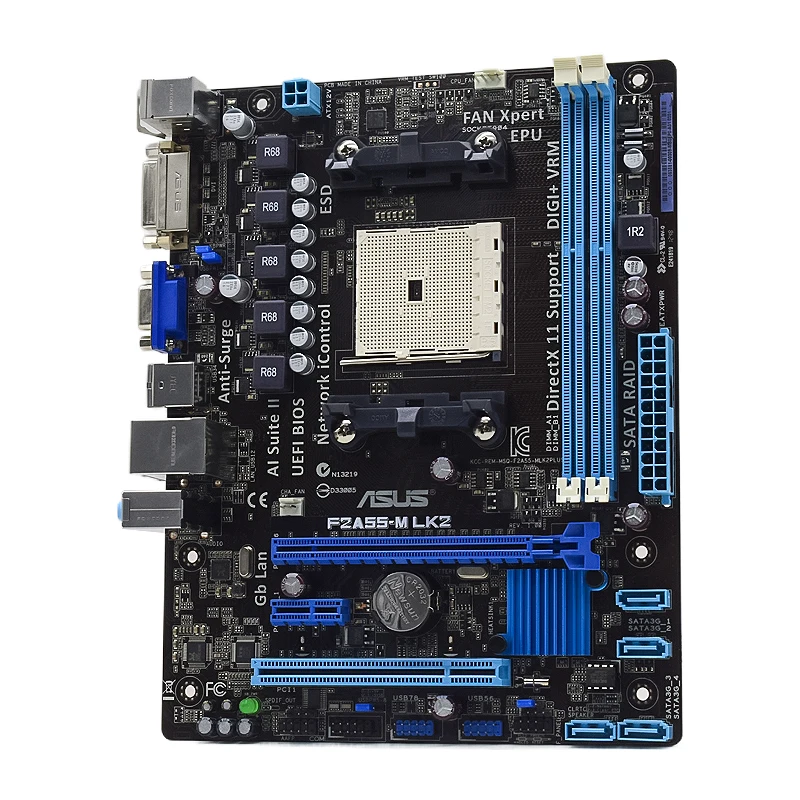 

ASUS Motherboard F2A55-M LK2 socket FM2+ AMD A55 DDR3 32GB support A10-6800B A10-7700K A10-5700 A10-7890K A6-5400B cpu used