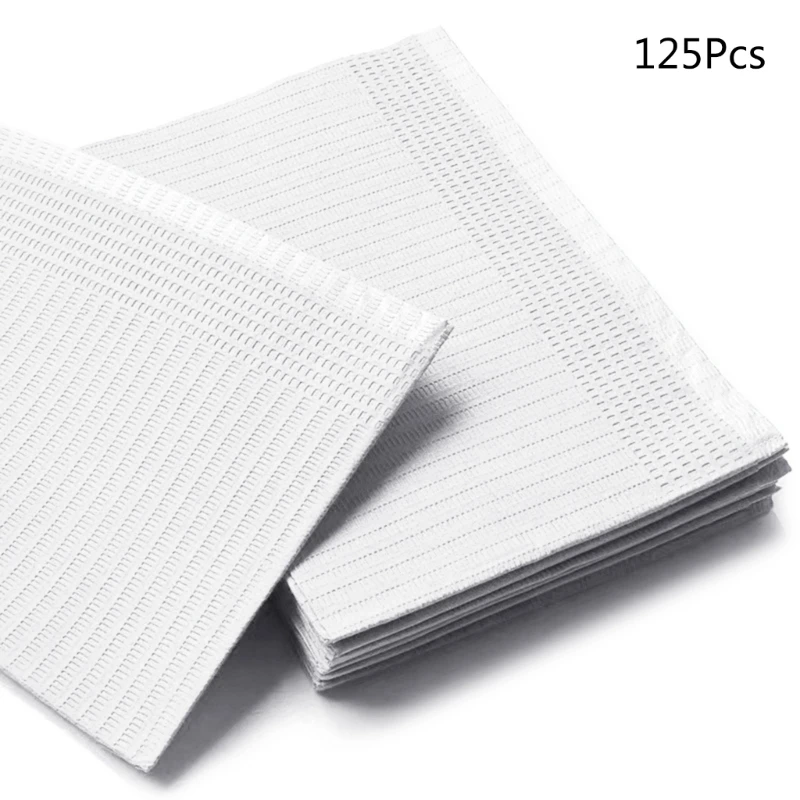 Y1UF 125 Stuks Opvouwbare Manicure Papier Nagels Art Cleaning Pad Mat Nagellak Wegwerp Hand Kussen Tafel Mat tafelkleed