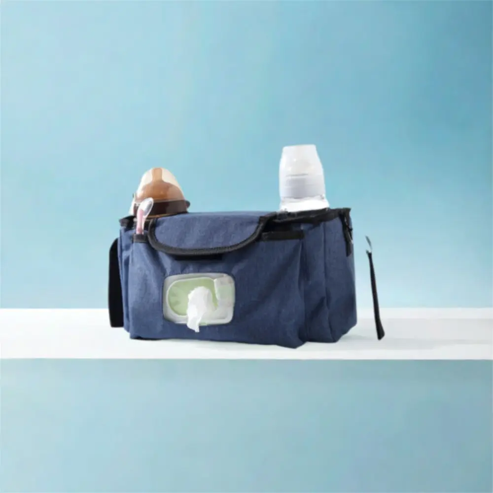 Multifunctional Baby Stroller Bag Waterproof with Multiple Pockets Wet Wipe Hanging Bag Large Capacity Baby Care view 5