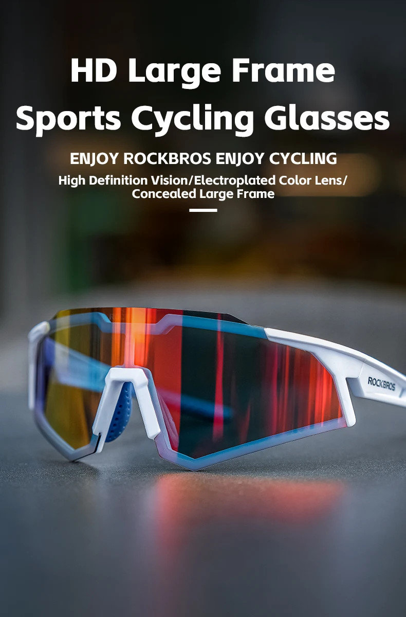ROCKBROS Fahrradbrille Photochrome Fahrradsonnenbrille Brillen UV400 Sonnenschutzbrille Photochrome Linse Fahrradbrille – Detail 1