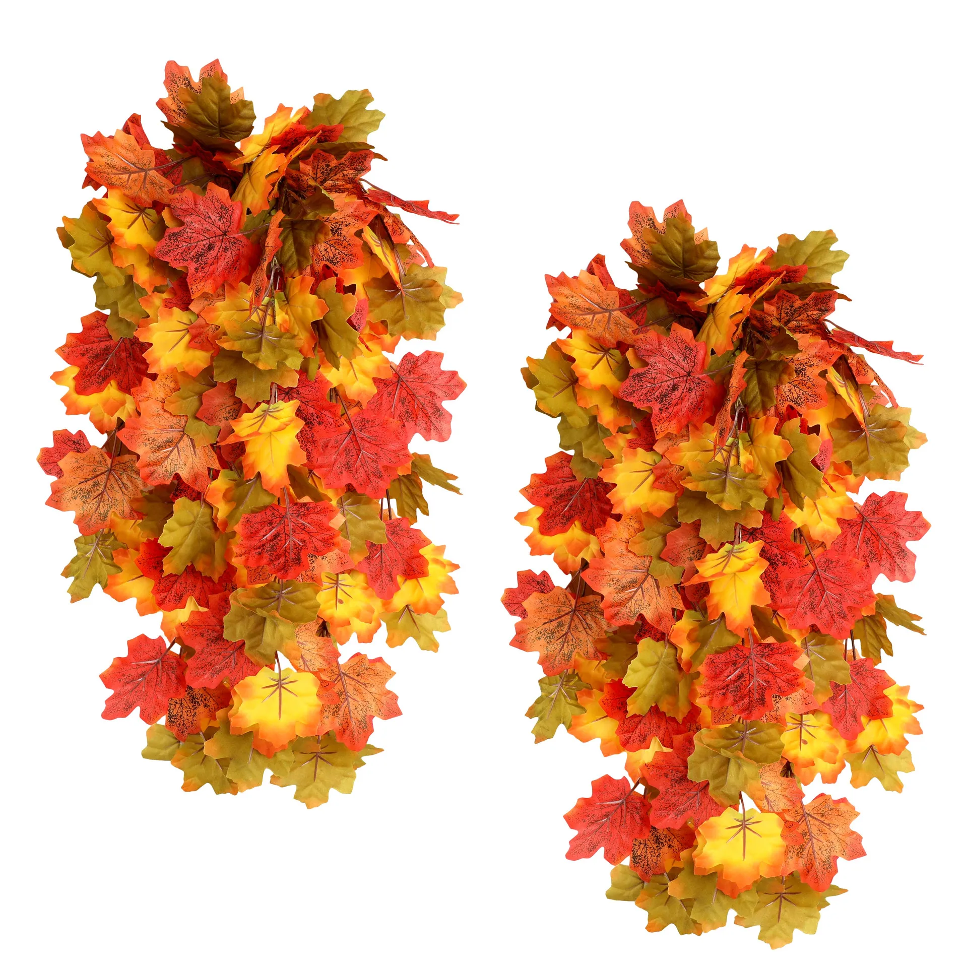 3/1pc Artificial Red Maple Garland Fall Leaves Fake Plants for Halloween Thanksgiving Day Home Garden Autumn Wedding Decoration