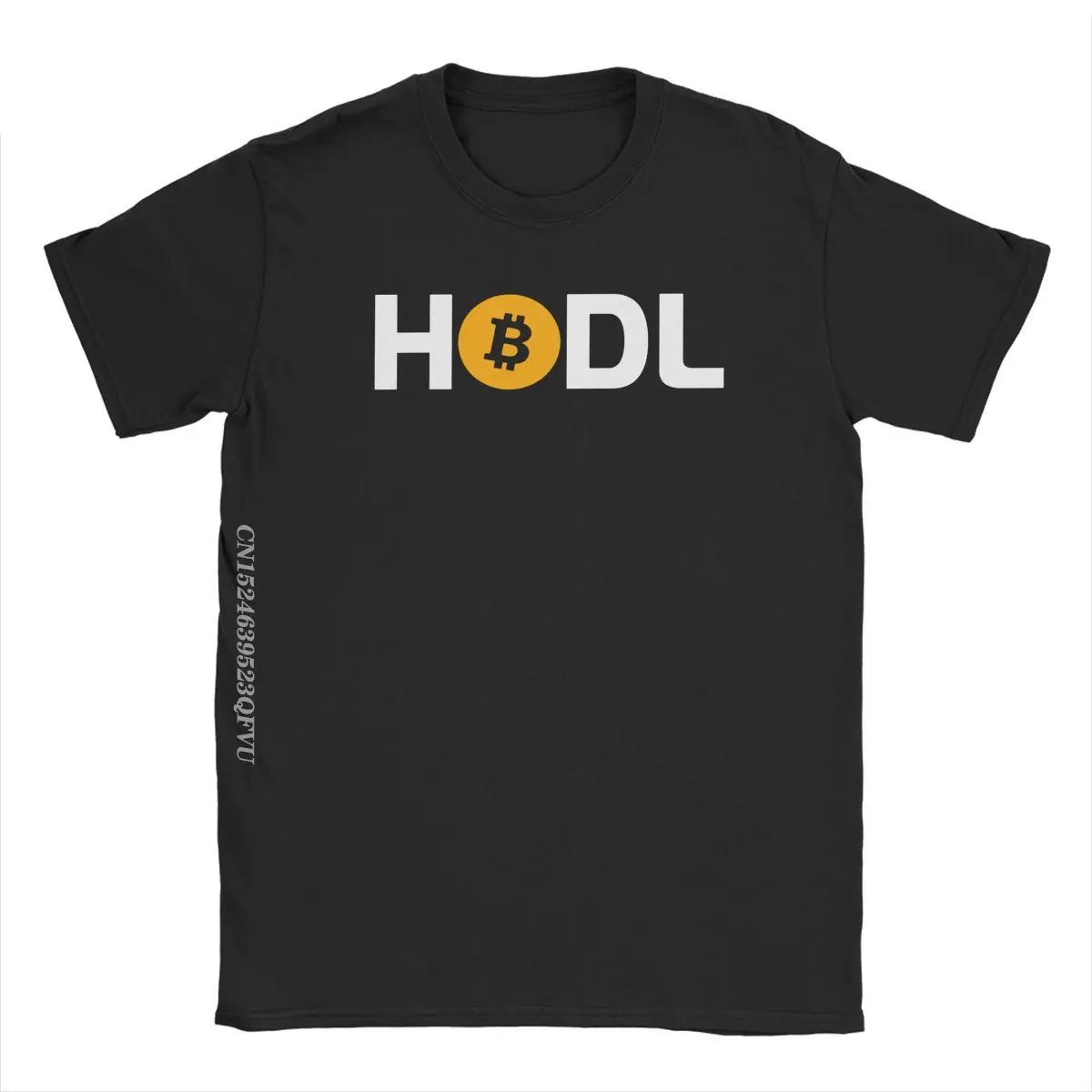 HODL Cryptocurrency Tee Shirt Men Bitcoin Satoshi Nakamoto Casual Premium Cotton Tee Shirt Round Collar Sleeve Tshirt Clothing