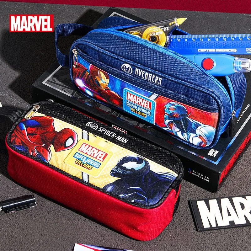 

Marvel Spider Man Pencil Bag Venom Movie Handheld Large Capacity Multifunctional Student Eraser Pen Stationery Storage Prizes